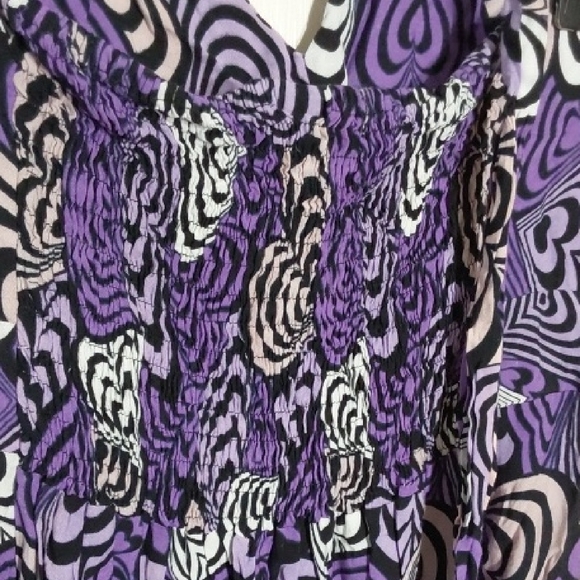 Purple Swirl Pattern Dress - Picture 4 of 7